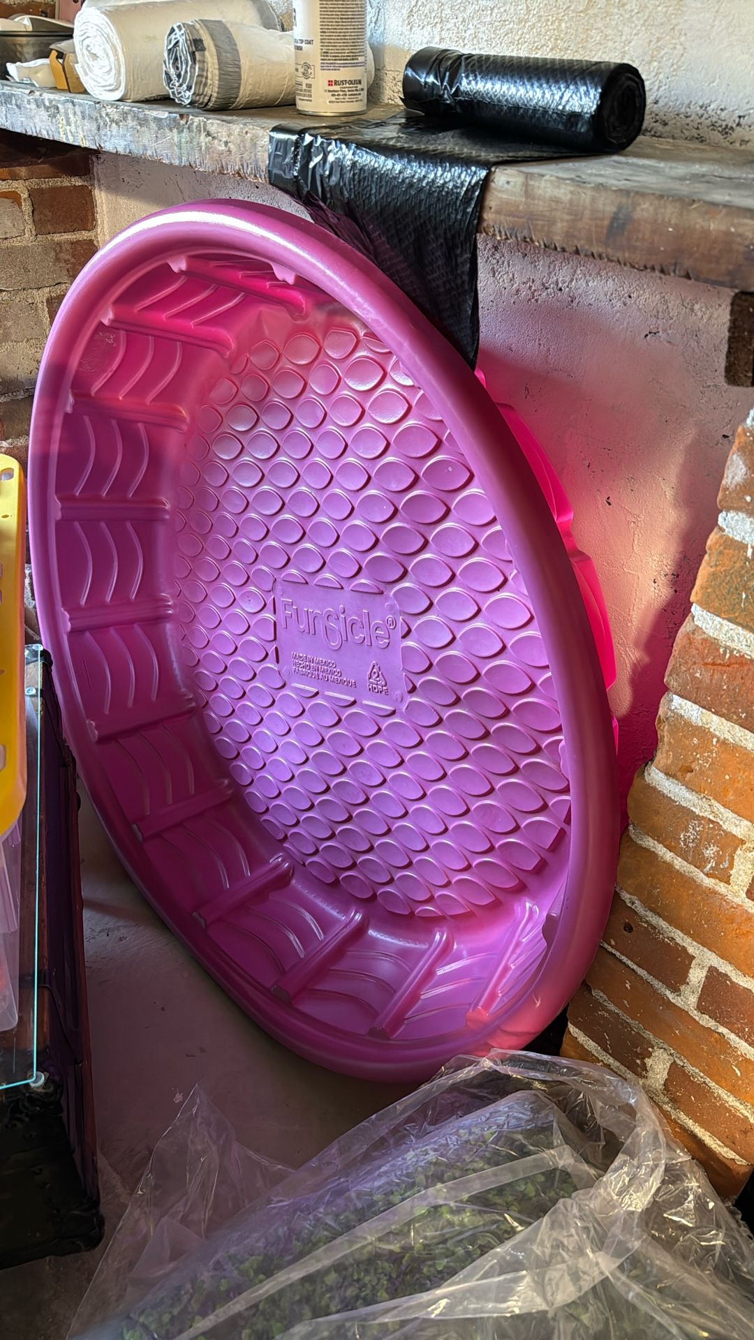 Pink Plastic Wading / Kiddie Pool ~42” Wide Great Condition