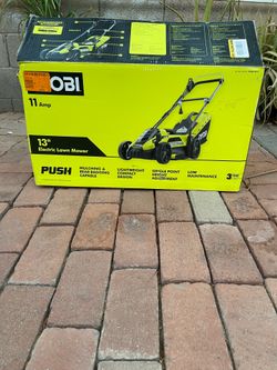 Shop RYOBI 13 in. 11 Amp Corded Electric Walk Behind Push Lawn Mower