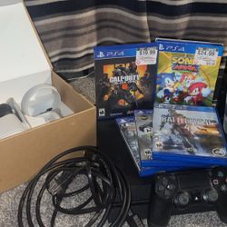 3 CONSOLES (PS4, Oculus Meta Quest 2, Xbox 360)+ CONTROLLERS & GAMES