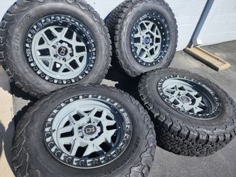 18" BLACK RHINO OFF ROAD WHEELS RIMS TIRES CHEVY GMC TOYOTA NISSAN