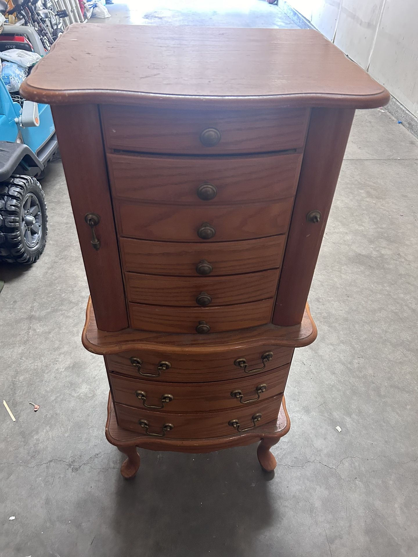 Vintage Wood Jewelry Armoire