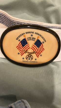  Vintage Western Shrine Association Commemorative Belt  Buckle 1976 