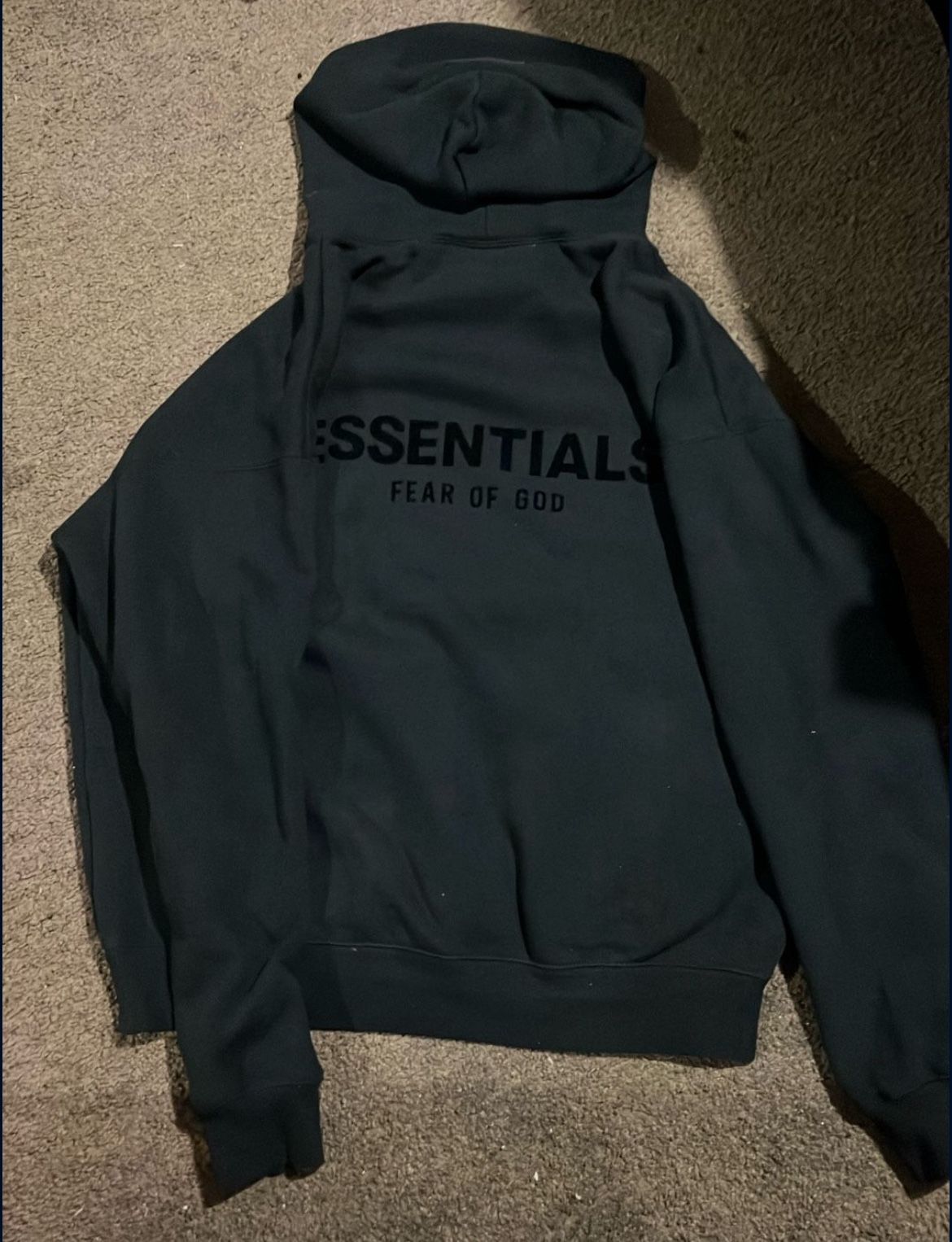 Black Essentials Hoodie Size s