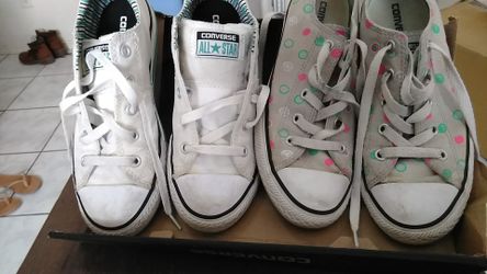 2 pairs of Converse