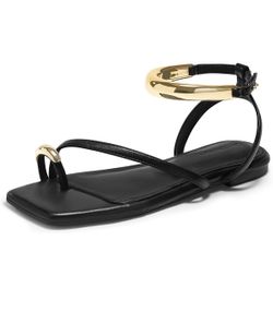 Women's flat sandals with straps