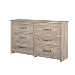 Better Homes & Gardens Rustic Ranch 6 Drawer Dresser, Gray Oak