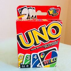 Mattel's Uno Card Game With Customizable Wild Cards