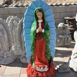 New Virgin Of Guadalupe Made Out Of Cement Perfect Gift 