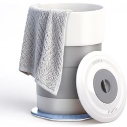 Towel Warmer, 23L Towel Warmer Bucket with Time Setting, Auto Shut-Off, Retractable Portable, Fits Up to Two Large Towels, Bathrobes, Blankets, PJ's a