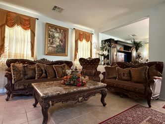 Sofa and 2 tables    Buffet  entertainment center