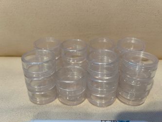 23 Pieces 2.5Gram The Shape Of Round Empty Jars Crystal Clear Mini Containers For Cosmetics Storage Small Items Storage(Round 2.5G)