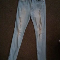 Size 11 Torn Jeans Wax Butt