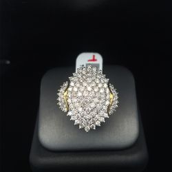 10KT Yellow Gold Diamond Ring 7.50g 3CTW Size 7 183190