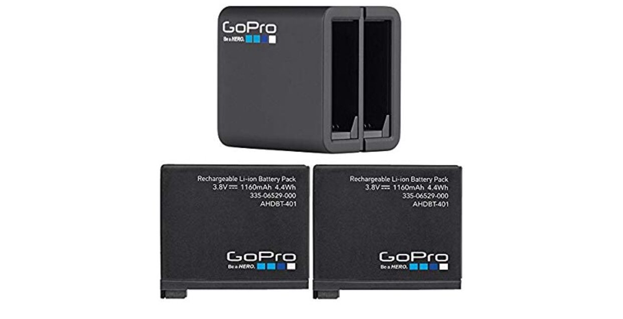 GoPro HERO4 batteries (5) and dual chargers (2)