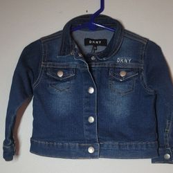 DKNY Baby Girl 24 Months  Long Sleeve Snap Button  Denim Jacket 