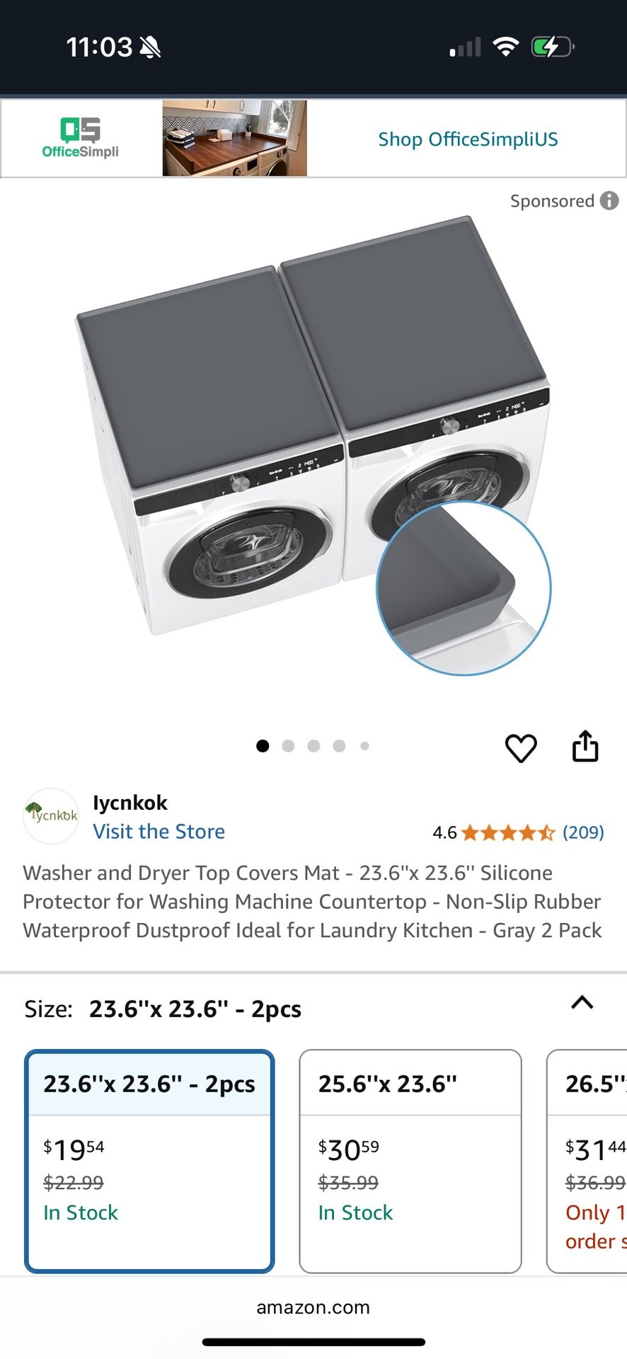 Washer and Dryer Top Covers Mat