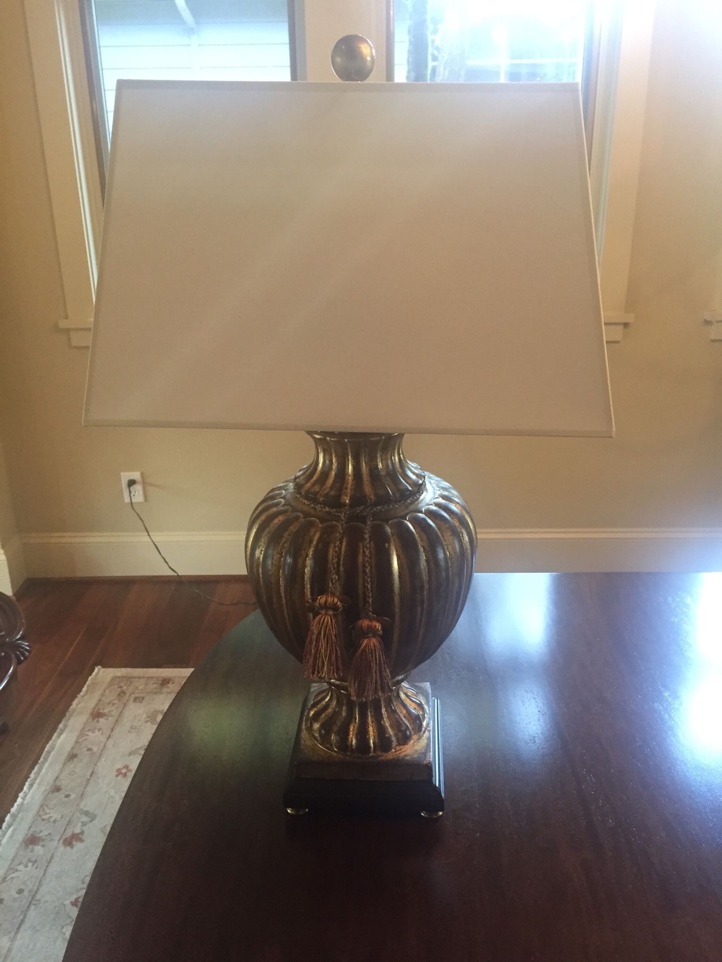 Wildwood table lamp from Seldens Home Furnishings. 31” tall. Cream shade