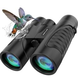 12x42 HD Binoculars for Adults and Kids Night Vision Binoculars Waterproof Binocular with Large View, Easy Focus for Bird Watching, Travel, Adventures