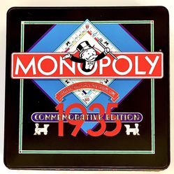 🧐Monopoly Board Game:  “1(contact info removed) Commemorative Edition 50th Anniversary Monopoly” Board Game in Tin Box