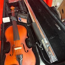1/2 Size Violin with New Bow, Digital Tuner, Shoulder Rest, Extra Strings $80 Firm