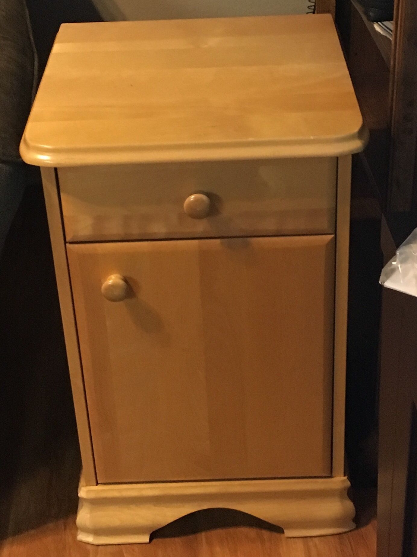 Morigeau Lepine Light Maple Solid Wood Nightstand for Sale in