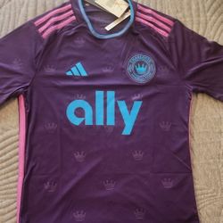Adidas Charlotte FC Soccer, Football Ally 2023 Jersey Youth Size Large NWT $70