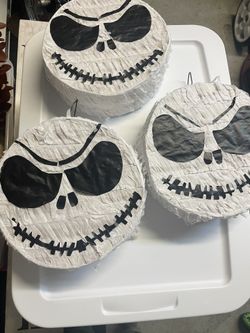 3 Mini Jack Skellington Piñatas