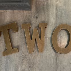 Wood TWO Letters