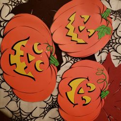 Vintage Amscam Die Cut Paper Pumpkin Set