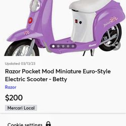 Betty Razor Power Scooter 24 Volt 