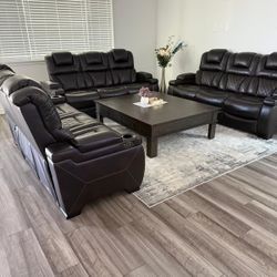 3 Set Leather Sofas , Recliners, Same Day Delivery 🚚 