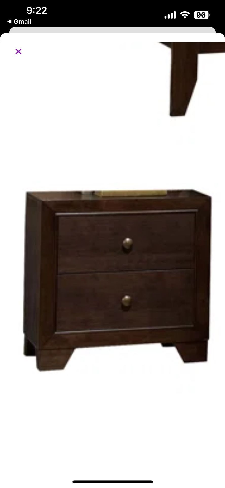 Brown Wood Nightstand