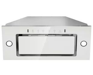 Vikio 30 in. 900 CFM Ductless Convertible Insert Range Hood in Stainless Steel and White Glass with LED Lights