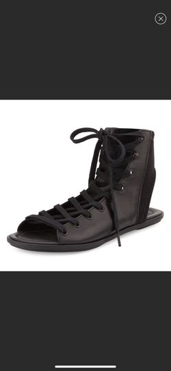NASTY GAL A7EIJE FIDELIO LEATHER LACE UP SANDAL