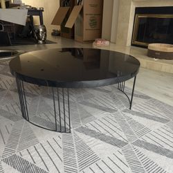 Black Lacquer 37” Coffee Table