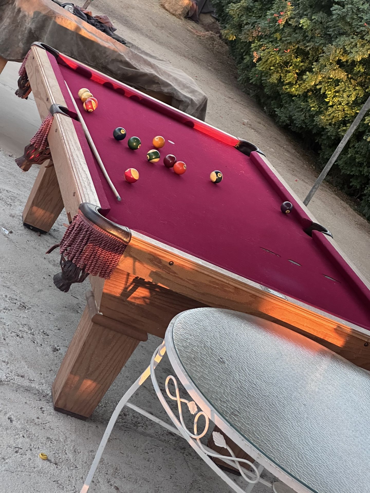 8ft Slate Pool Table