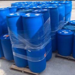 BLUE PLASTIC BARRELS