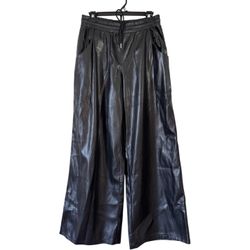Forever 21 Faux Leather Drawstring Pants – Size L (Black) – New with Tags 
