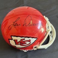 Kansas City Chiefs Len Dawson Signed Mini Helmet