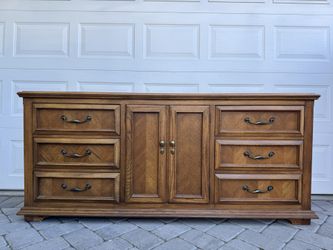 Antique Large Solid Wood Dresser