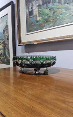 Cased Lead Crystal hand cut bowl
