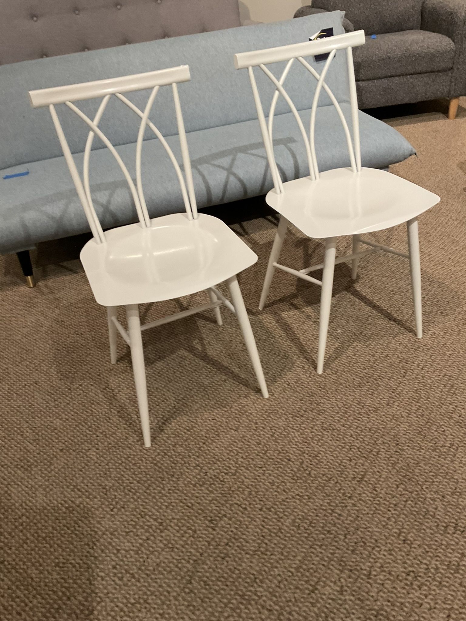 New Set of 2 Metal Chairs 