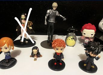 $2 EACH Anime Figures Plushies Jujutsu Kaisen Chainsaw Man Demon Slayer HXH Star Wars Labubu Ghibli One Punch Man Pokémon Kill La Kill