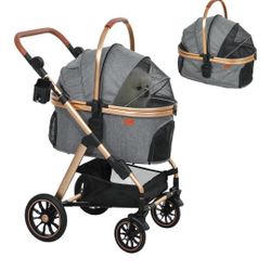 PawHut 3 in 1 Dog Stroller with Detachable Cabin