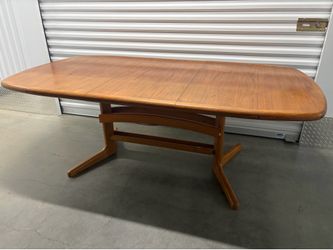Mid Century Modern Teak Dining Table Extendable