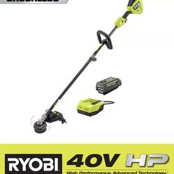 40V HP Brushless 16 in. Cordless Carbon Fiber Shaft Attachment Capable String Trimmer with 4.0 Ah Ba