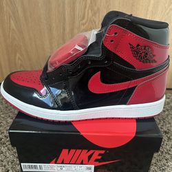 Jordan 1 Retro High OG Patent Bred Size 9