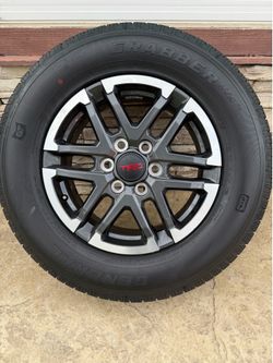 OEM Toyota TRD Tacoma wheel + Goodyear Wrangler tire SET