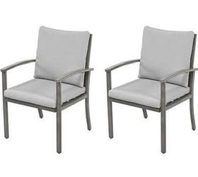 Assembled New Outdoor Dining Chairs Set of 2 Patio Dining Chairs with Thick Cushion High Backrest