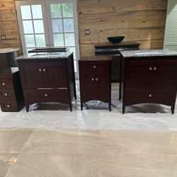 🔥 LUXURY MATCHING BATHROOM VANITY SET – (2) 30” VANITIES 🔥